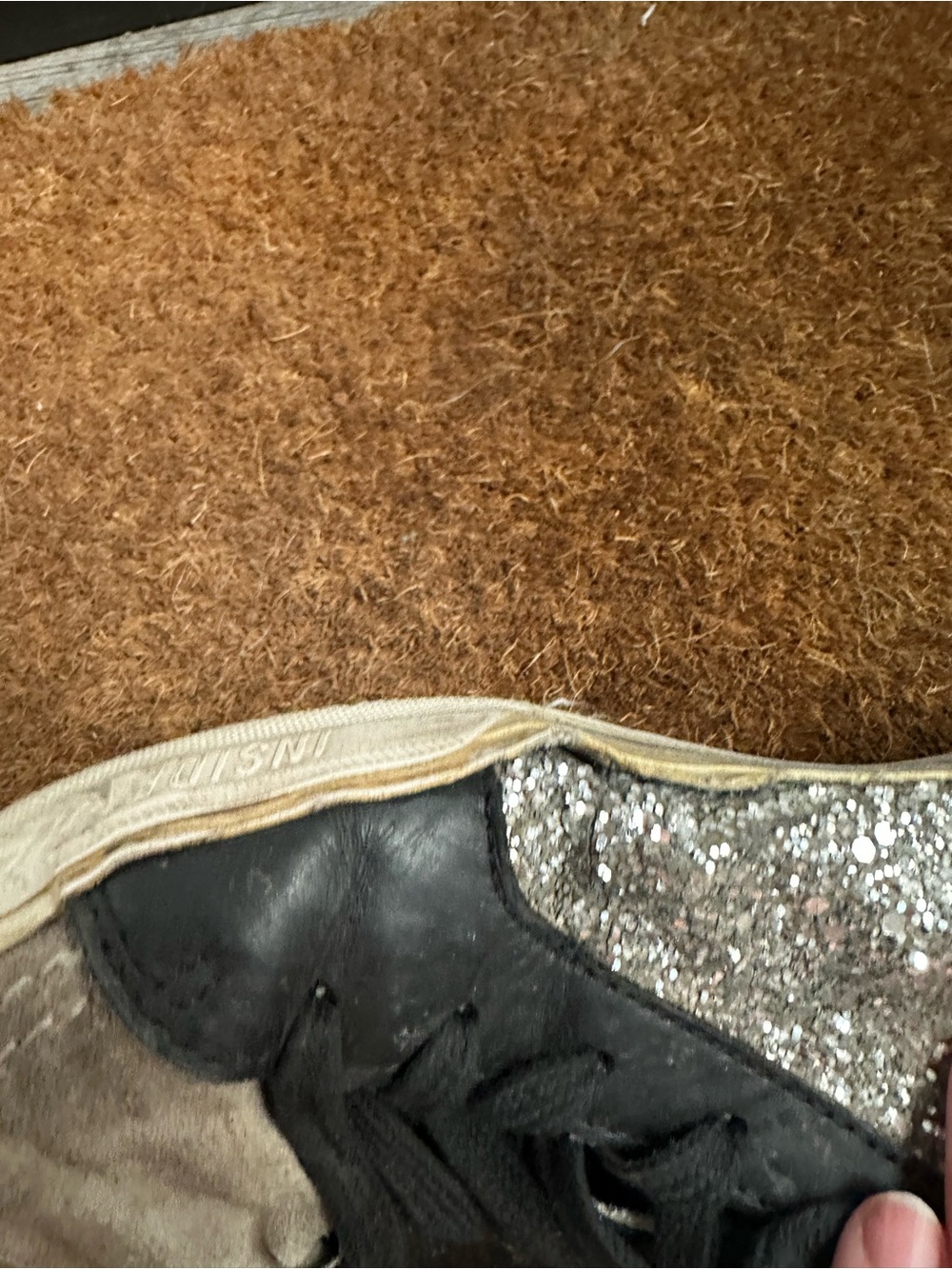 Golden Goose Slide Silver Glitter Black Star 40 - Picture 11 of 11